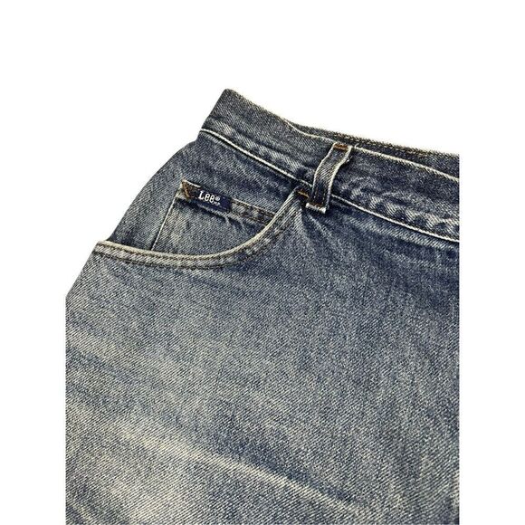 Vintage Lee Jeans Women’s 12 Denim Mom Shorts High Waisted 90s - Picture 2 of 5